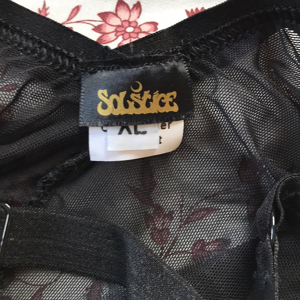 Solstice Intimates Black Mesh Panties